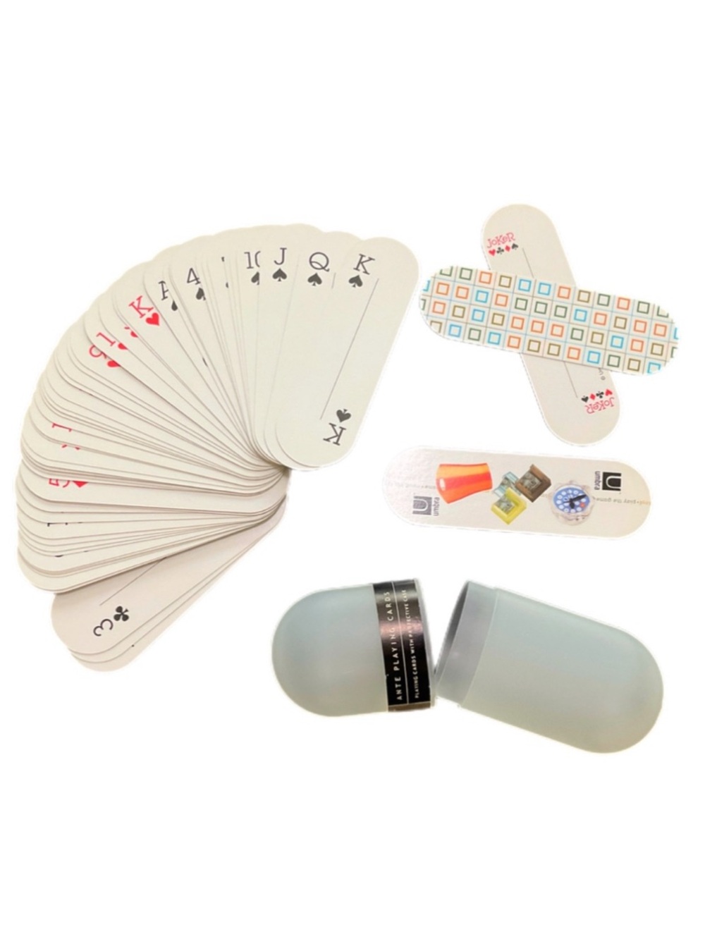 Umbra Oblong Playing Cards in Hardshell Slip Case